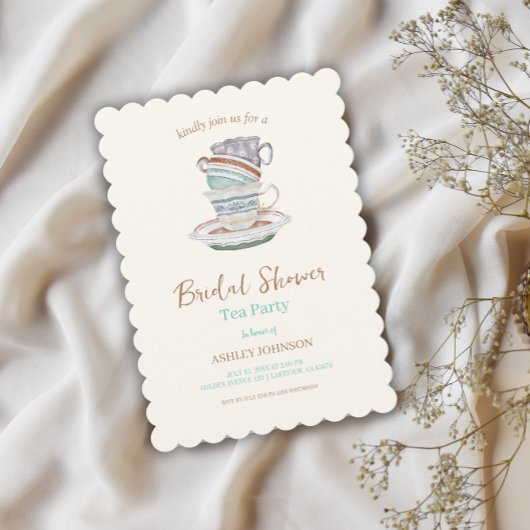 ジュリエット ティーセット パーティー ブライダルシャワー 招待状