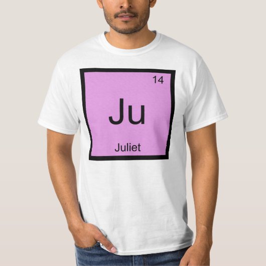 ジュリエット 元素記号 周期表 Tシャツ (正面)