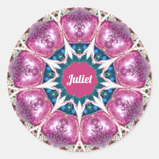 ジュリエット～明るい抽象芸術パターンパーソナライズされた～ ラウンドシール