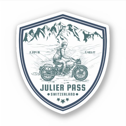 ジュリエール峠 スイスアルプス バイクツアー シール (正面)