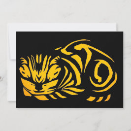 ジュリエ・デ・グラーグ 木版画 猫 (ゴールド) シーズンカード