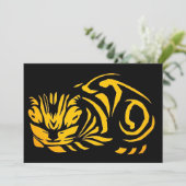 ジュリエ・デ・グラーグ 木版画 猫 (ゴールド) シーズンカード (スタンド正面)