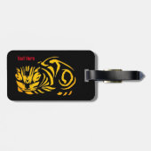 ジュリエ・デ・グラーフの木版画 猫(ゴールド) ラゲッジタグ (裏面横)