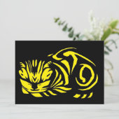 ジュリエ・ド・グラーグの木版画の猫(黄色) シーズンカード (スタンド正面)