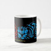 ジュリエ・ド・グラーフの木版画の猫 コーヒーマグカップ (正面右)