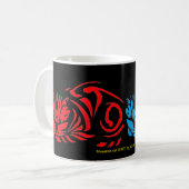 ジュリエ・ド・グラーフの木版画の猫 コーヒーマグカップ (正面左)