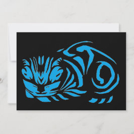 ジュリエ・ド・グラーフの木版画の猫(青) シーズンカード
