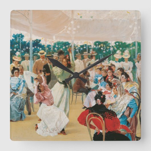 ジュリオ・ロメロ・デ・トーレス – ザ・コルドバ・フェア スクエア壁時計 (正面)