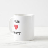 ジュリーはスコットを愛します コーヒーマグカップ (正面左)