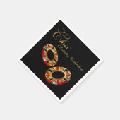 ジュリーカジノスタイル頼パーティー私の4つの名前のチップ スタンダードカクテルナプキン (角)