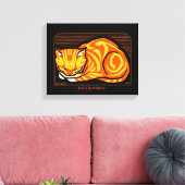 ジュリーデグラグ12月キャット キャンバスプリント (インサイチュ (リビング))