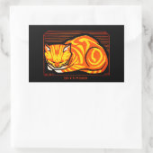 ジュリーデグラグ12月キャット 長方形シール (バッグ)