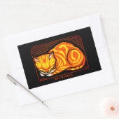 ジュリーデグラグ12月キャット 長方形シール (封筒)