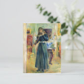 ジュリー遊ズのヴァイオリンby Berthe Morisot ポストカード (スタンド正面)