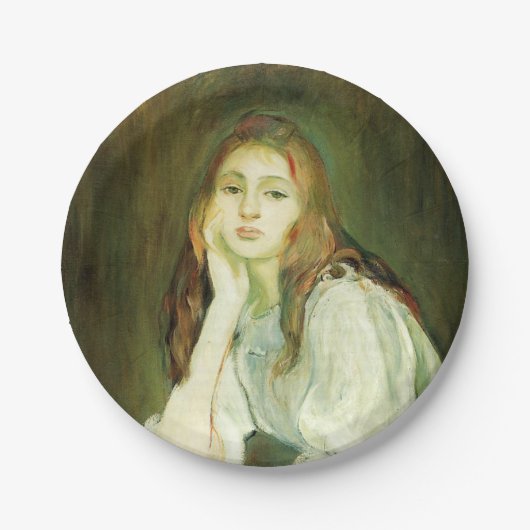 ジュリー・デイドリーム(美しい若い女性) ペーパープレート (正面)
