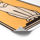 ジュリー・ド・グラグ座り猫 ポスター (角)