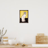 ジュリー・ド・グラグ座り猫 ポスター (キッチン)