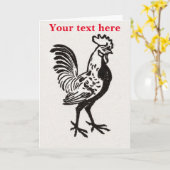 ジュリー・ド・グラグ・ルースター カード (黄色い花)