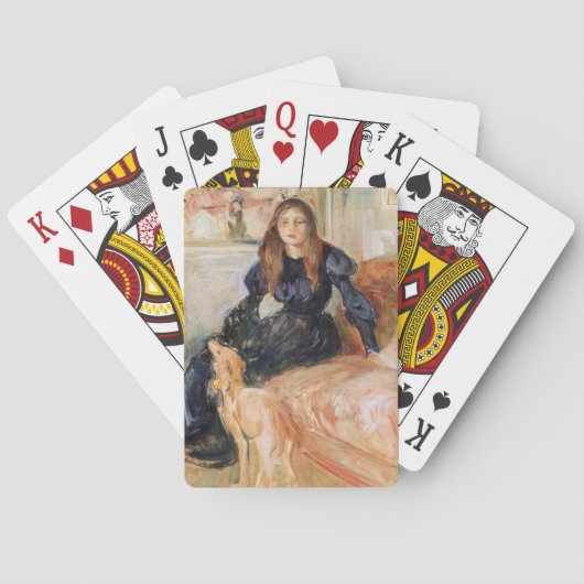 ジュリー・マネとそのグレイハウンド(Berthe Morisot著) トランプ (裏面)