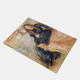 ジュリー・マネとそのグレイハウンド（Berthe Morisot著） ドアマット