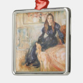 ジュリー・マネとそのグレイハウンド（Berthe Morisot著） メタルオーナメント (左)