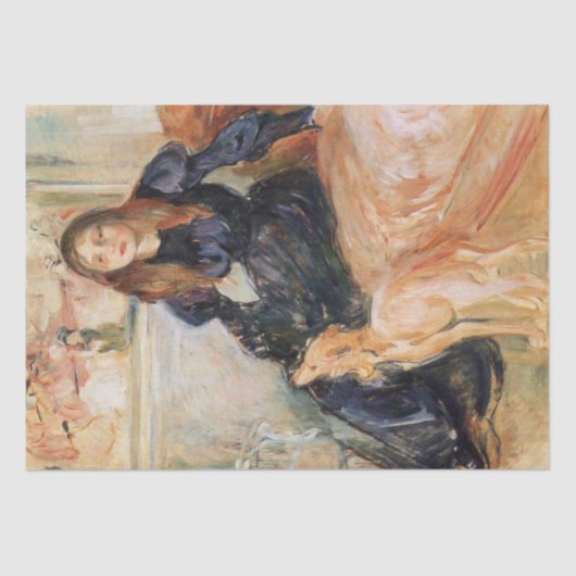 ジュリー・マネとそのグレイハウンド（Berthe Morisot著） 薄葉紙 (正面)