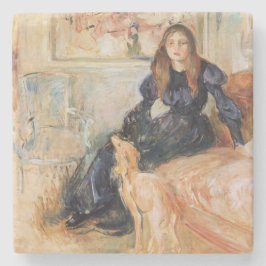 ジュリー・マネとグレイハウンドの愛犬 ストーンコースター