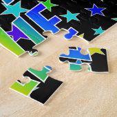 "ジュリー"名、おもしろい"ハッピーバースデー" ジグソーパズル (側面)