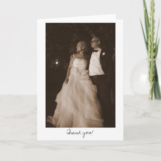 ジュリー- 4x6 (セピア色)を結婚しているn-マット- 335、ありがとう! サンキューカード (正面)