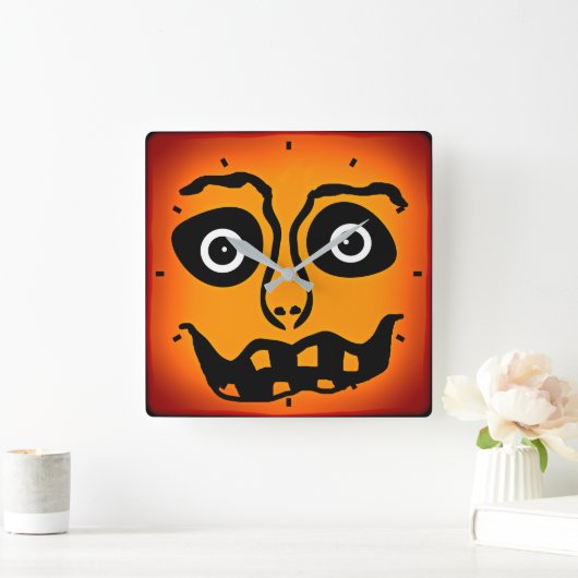 ジュリーEverhartによってハロウィンの柱時計のように感じます スクエア壁時計 (ホーム)