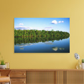 ジュルエナ、ブラジル。森林河川の堤防を反射 キャンバスプリント (インサイチュ (リビング))