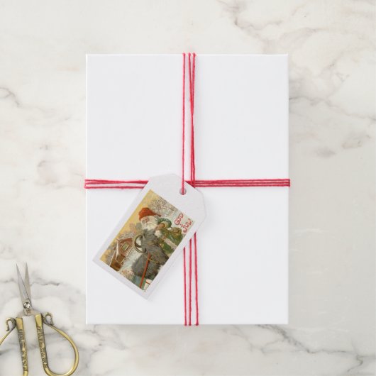 ジュルトムテン食べ物を与えユール（キリスト降誕祭）ヤギA Cookie ギフトタグ (より糸付き)