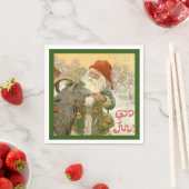 ジュルトムテン食べ物を与えユール(キリスト降誕祭)ヤギA Cookie スタンダードカクテルナプキン (インサイチュ)