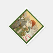 ジュルトムテン食べ物を与えユール(キリスト降誕祭)ヤギA Cookie スタンダードカクテルナプキン (角)