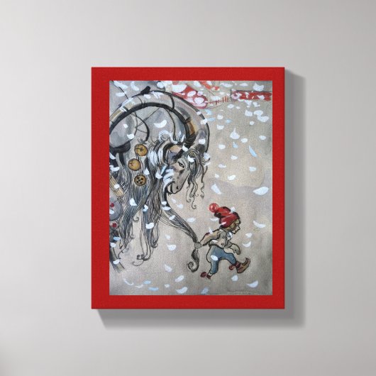 ジュルバックエン(ユール（キリスト降誕祭）ヤギ)勉強1911 キャンバスプリント (正面)