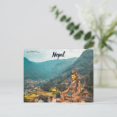 ジュルパドマサンバネパールの寺院 ポストカード (スタンド正面)