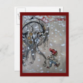 ジュルボッケン(ユール（キリスト降誕祭）ヤギ)勉強1911 ポストカード (正面/裏面)