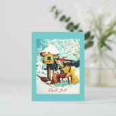 「ジュル神！」 ニセ食べ物を与えス小鳥 ポストカード (スタンド正面)