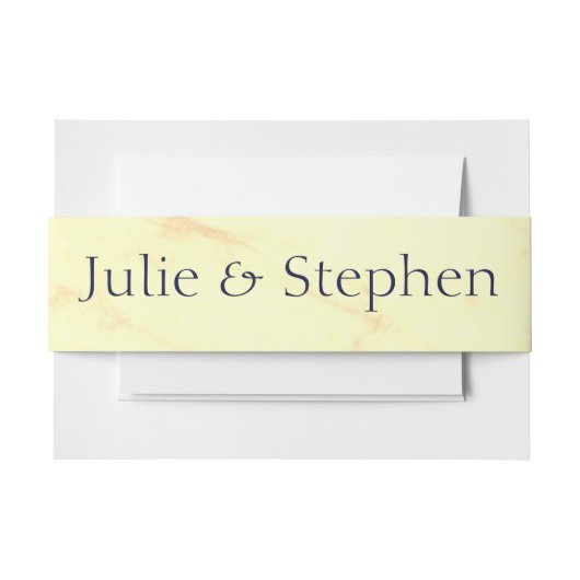 ジュレッパーソナライズされたプミント招待状用帯 招待状ベリーバンド (正面例)