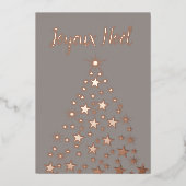 ジュワイユ・ノエル クリスマスツリー 星 ローズゴールド   箔シーズンカード (正面)