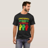 ジュンティースは私の独立記念日 フリー・イッシュ 1865年から Tシャツ (正面フル)
