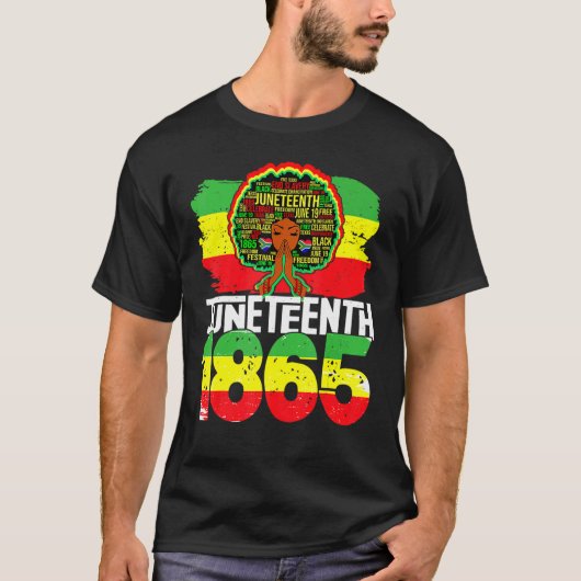 ジュンティースは私の独立記念日 黒人女性たちよ 黒人 Tシャツ (正面)