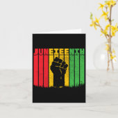 ジュンティース 黒人歴史 アフロアメリカン アフリカン 自由 カード (黄色い花)