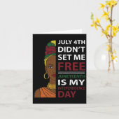 ジュンティーンは私の独立記念日 カード (黄色い花)