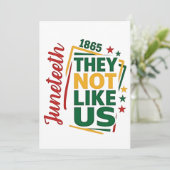ジュンティーン 彼らは我々を好きではない 1865 黒人の歴史 招待状 (スタンド正面)