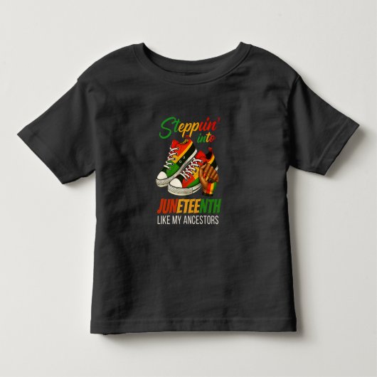 ジュンテーンへの一歩 - 黒人女性の誇り トドラーTシャツ (正面)