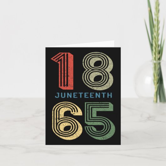 ジュンテーンスは1865年からほぼ自由 メラニン先祖が誇らしい カード (正面)