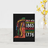 ジュンテーンスデー 先祖解放 1776年7月4日 黒人 カード (黄色い花)