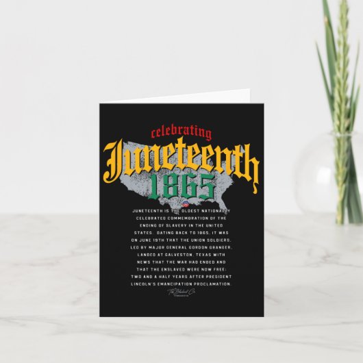 ジュンテーンス先祖1865年アフリカ系アメリカ人マップ青 カード (正面)