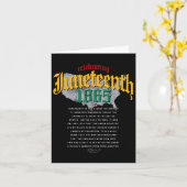 ジュンテーンス先祖1865年アフリカ系アメリカ人マップ青 カード (黄色い花)